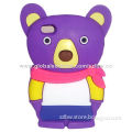 3D Cute Little Bear-shaped Soft Silicone Cover/Case for iPhone 6, 4.7-inch/Soft, Flexible, Durable